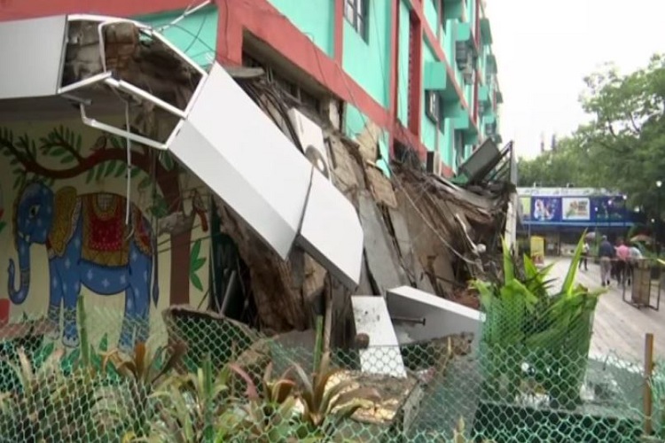 Portion of building collapses in Delhi's RK Puram