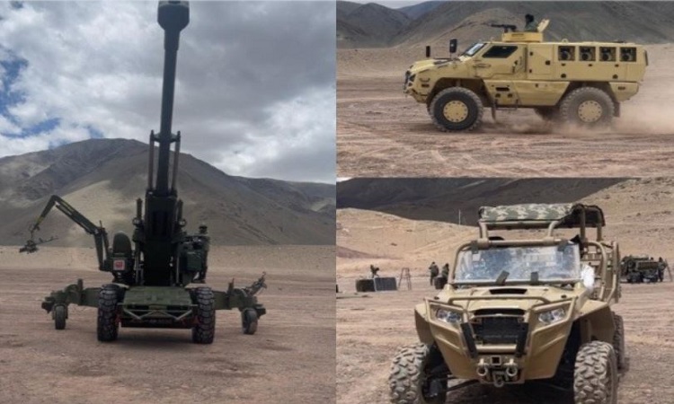 Dhanush howitzers, ATVs & M4 Quick Reaction Force Vehicles in Eastern Ladakh