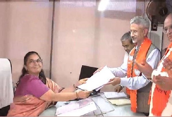 EAM Jaishankar files nomination papers