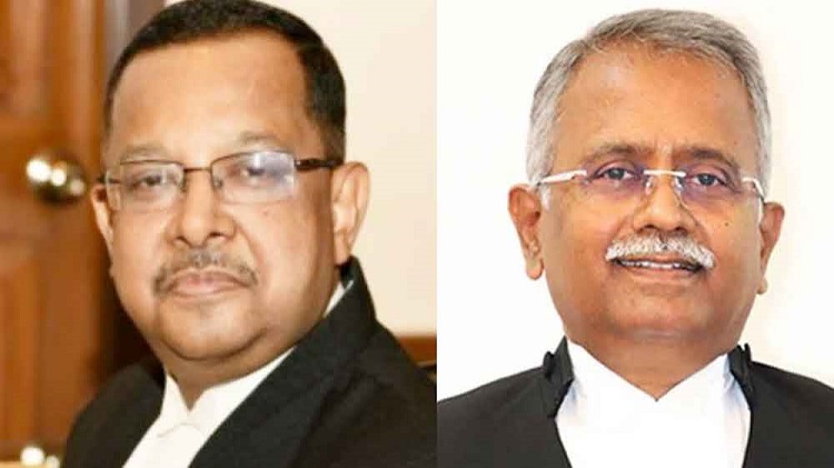 Justice Ujjal Bhuyan (L) and  Justice SV Bhatti