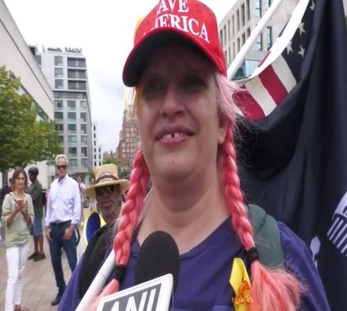 Former US President Donald Trump’s supporter Suzanne Monk