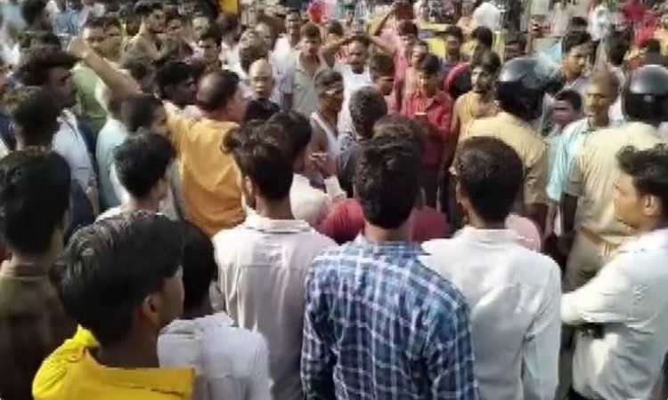Protests erupted after the incident in Kheri, Prayagraj