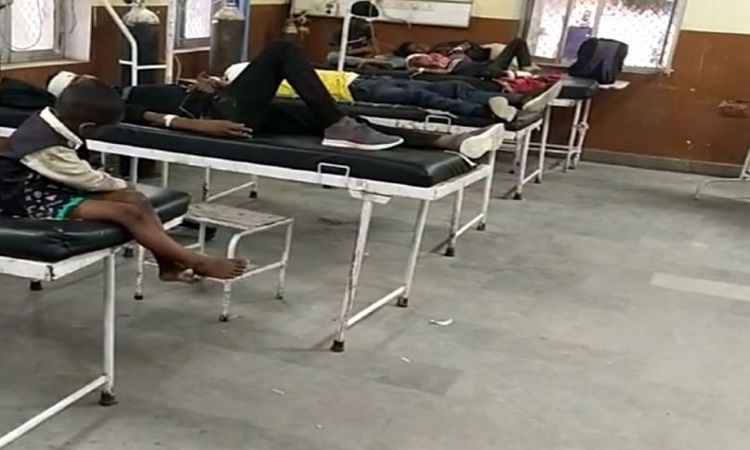 Visuals of injured passengers in Rajasthan Dausa District Hospital
