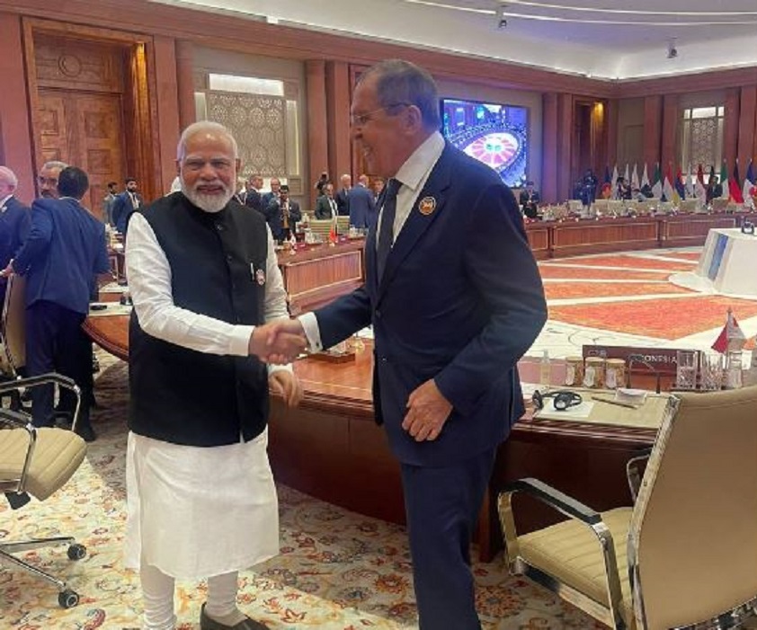 PM Modi and Russian Foreign minister Sergey Lavrov
