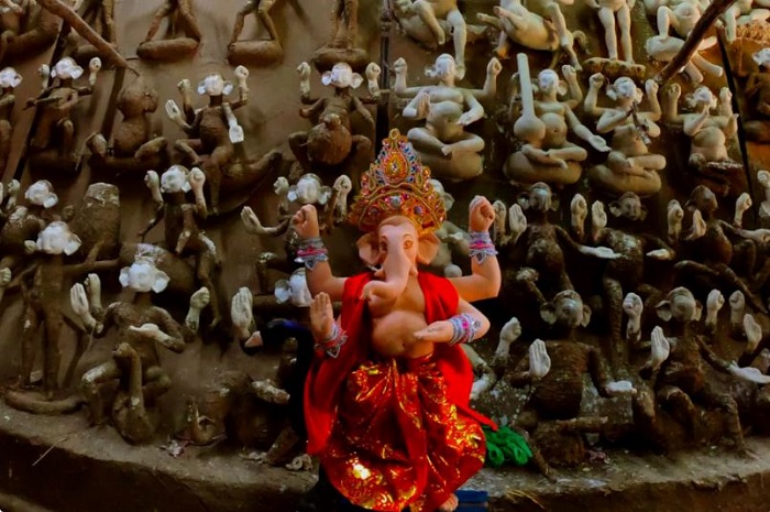 Ganesh idols at Pandal