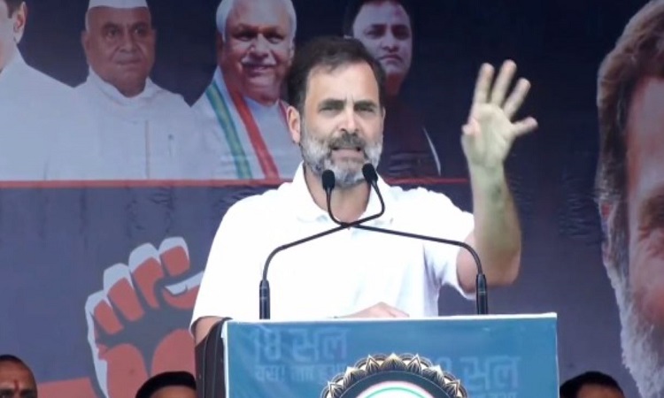 Rahul Gandhi addresses a massive rally at Shajapur