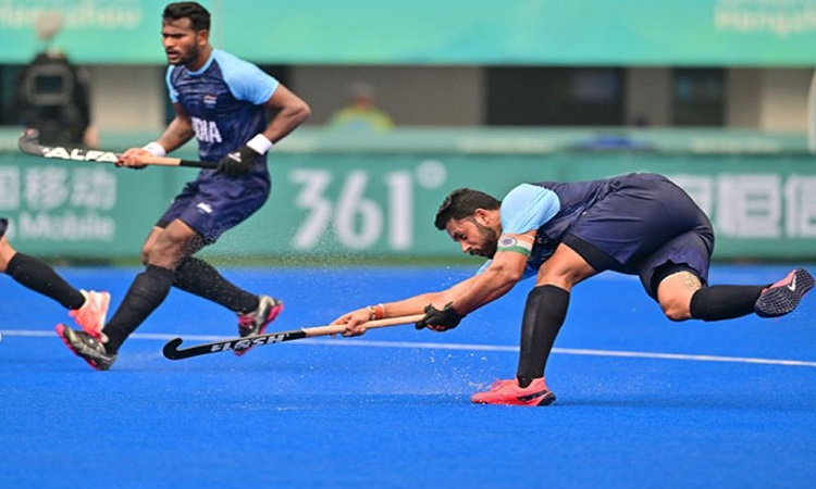 India men's hockey team in action