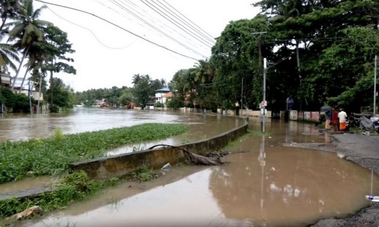 Streets flooded in Kerala's Thiruvananthapuram after heavy rains