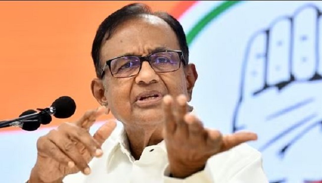 Congress Rajya Sabha MP and former Union Minister P Chidambaram