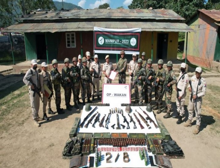 Security forces recover weapons, ammunition in Imphal