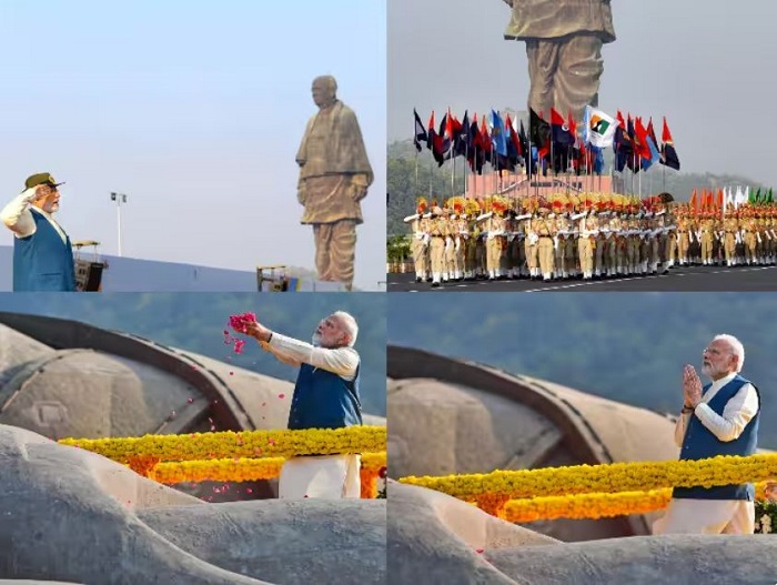 PM Modi pays floral tribute to Sardar Patel at Statue of Unity
