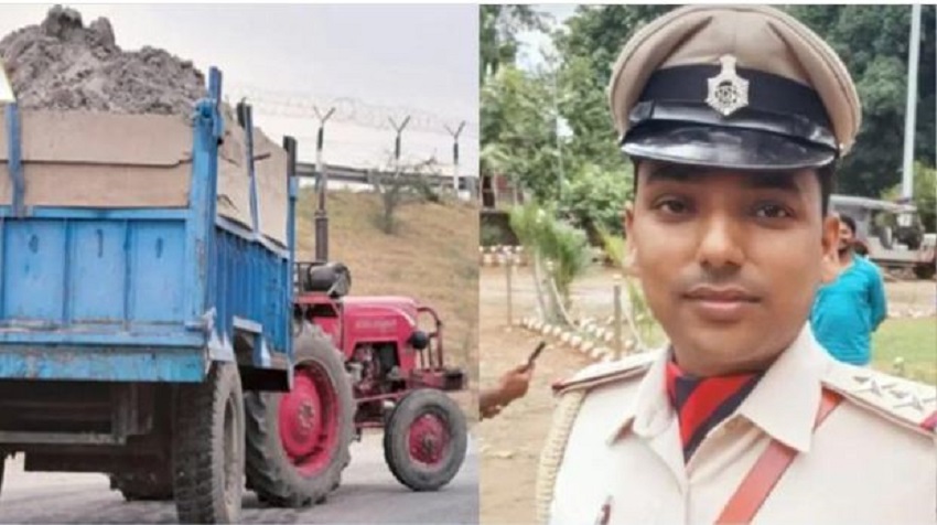 Sand-laden tractor; Deceased Inspector Prabhat Ranjan