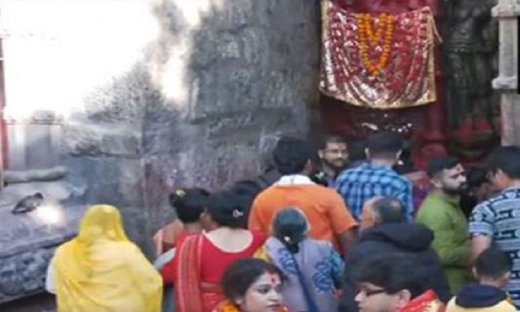 Devotees offer prayers at Kamakhya Temple on the occasion of Kartik Purnima
