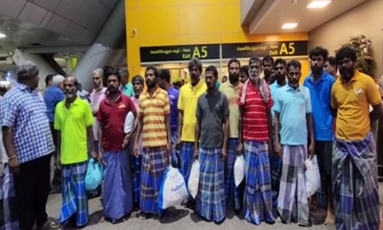 21 fishermen at Chennai Airport