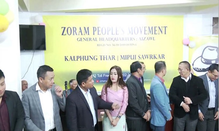 Worship service at ZPM office in Aizawl