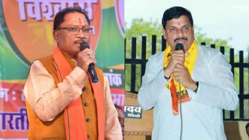 Chhattisgarh CM-elect Vishnu Deo Sai and Madhya Pradesh CM-elect Mohan Yadav