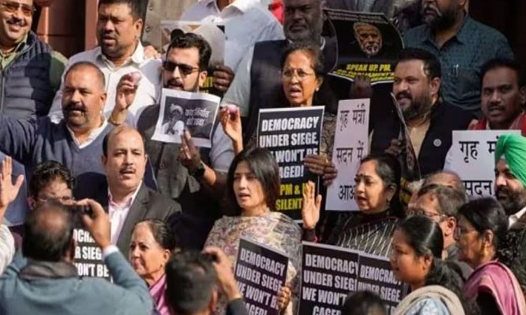 Dimple Yadav among protesting Opposition MPs over suspension