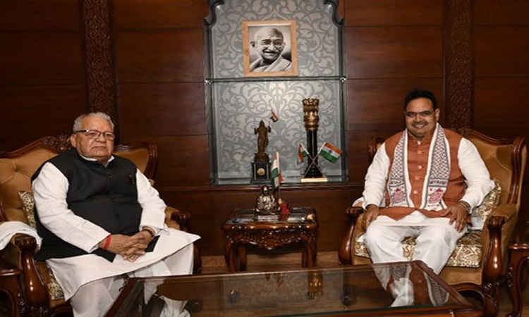 Rajashtan CM Bhajan Lal Sharma with Governor Kalraj Mishra