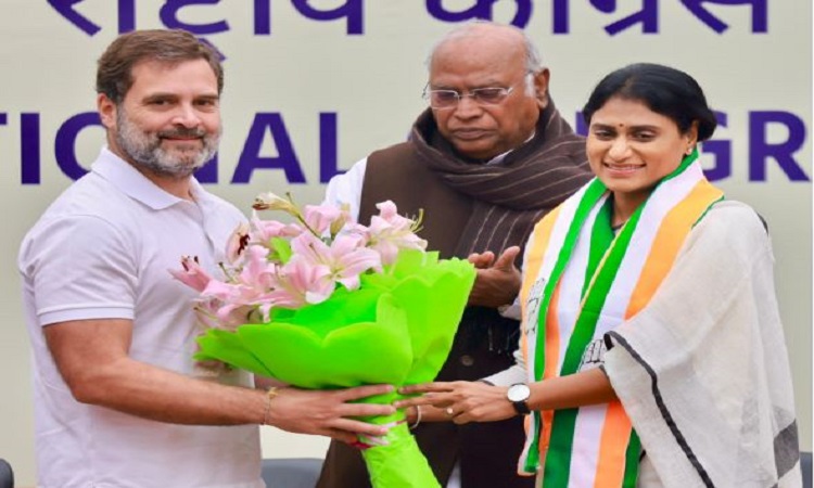 YS Sharmila joins Congress