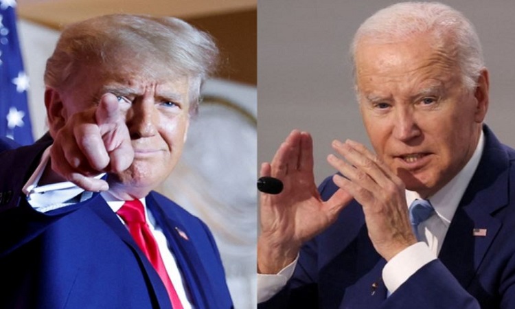 Former President Donald Trump and US President Joe Biden