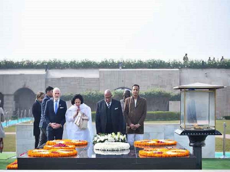Solemn tribute' to Mahatma Gandhi at Rajghat