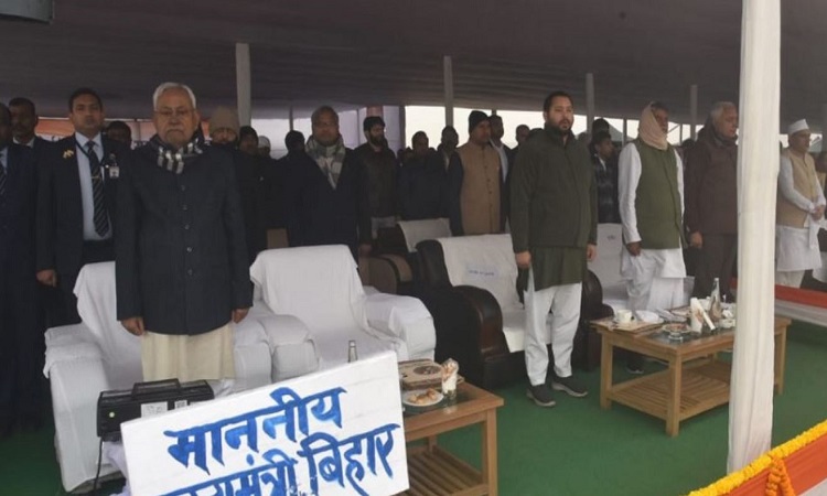 Nitish and Tejashwi kept distance during Republic Day celebrations