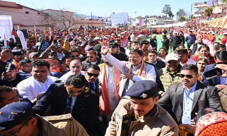 Uttarakhand Chief Minister Pushkar Singh Dhami on the second day of his visit to Lohaghat