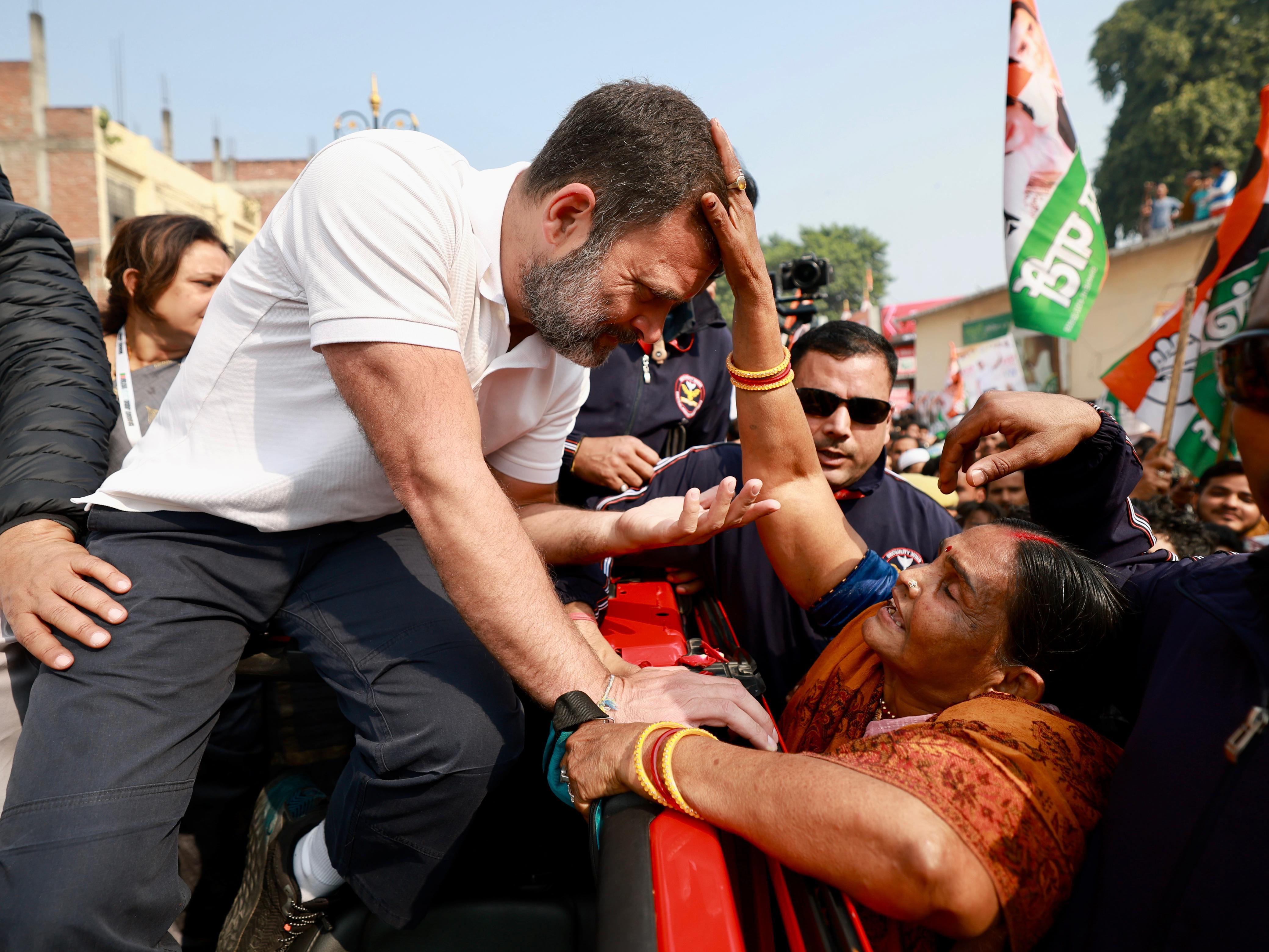 Rahul Gandhi at Golegadda in Uttar Pradesh