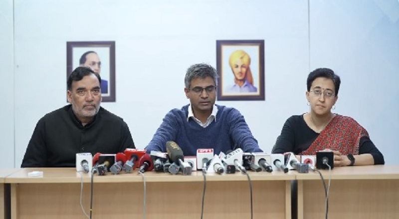 AAP leaders in a Press Conference