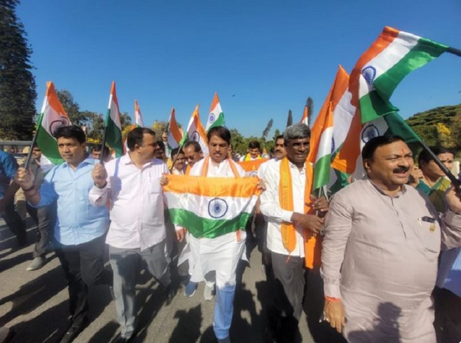 BJP stages protest against alleged Pro-Pakistan slogans