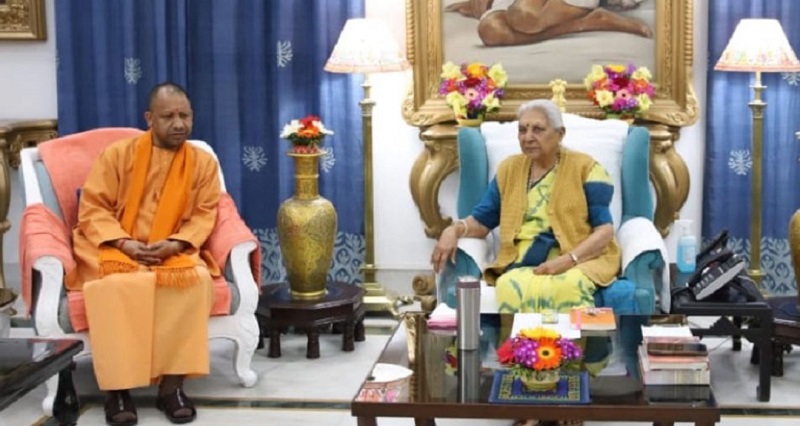 CM Yogi Adityanath with Governor Anandiben Patel