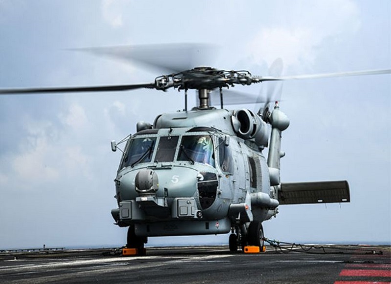 Indian Navy's MH 60R 'Seahawk' multi-role helicopter