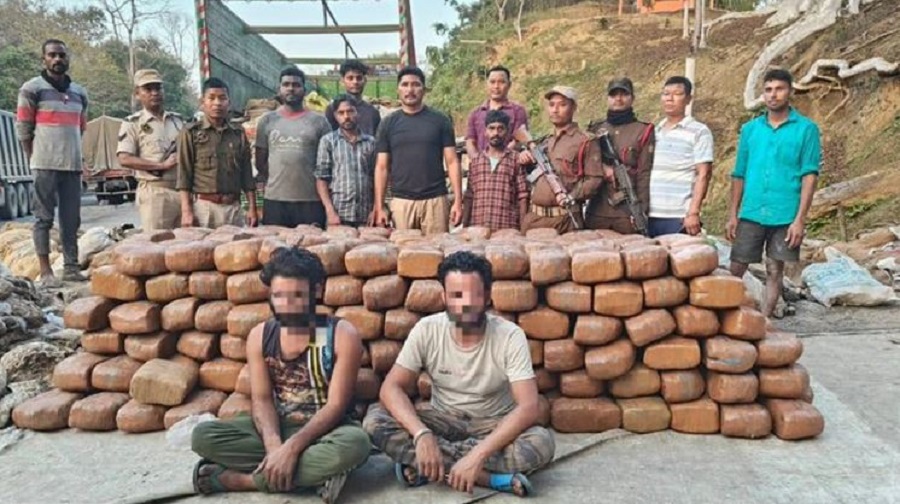 Assam Police Seize 1317 kg Ganja in Karimganj, 2 Arrested