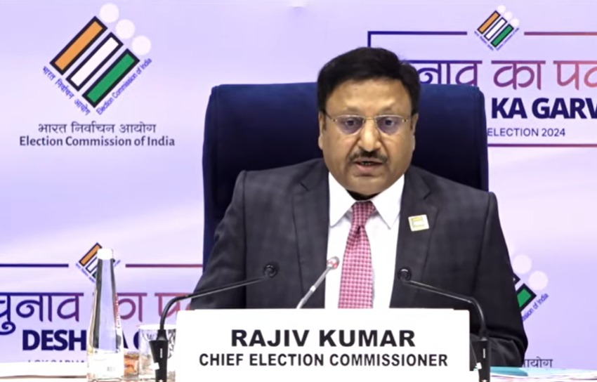 CEC Rajiv Kumar addresses the Press Conference