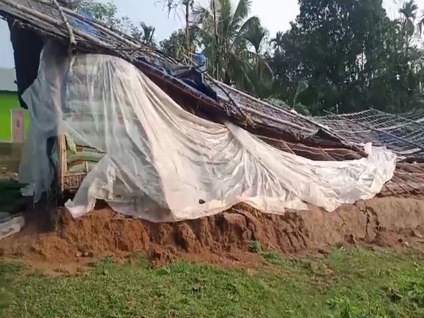 Damage caused by rain and hailstorms in Assam's Kamrup district