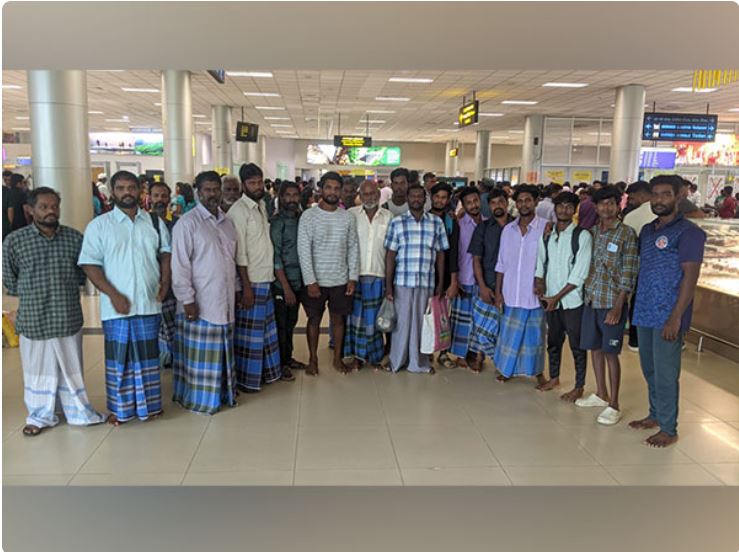 19 Indian fishermen repatriated from Sri Lanka