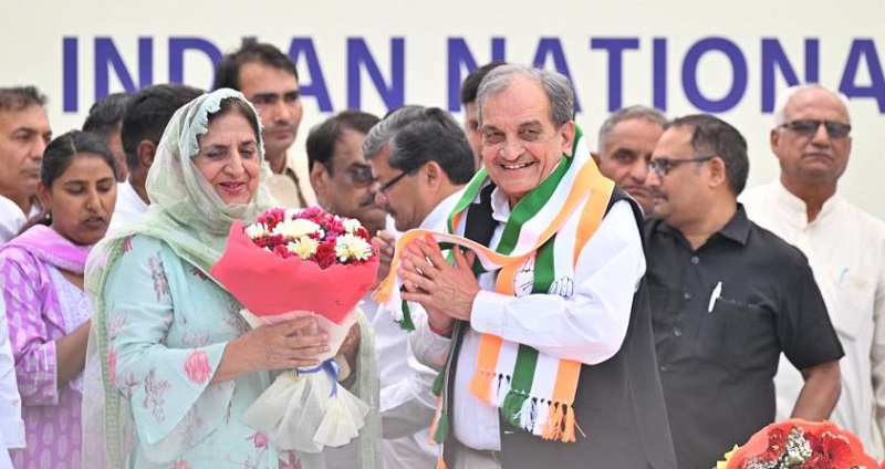 Birender Singh and wife Prem Lata rejoin Congress