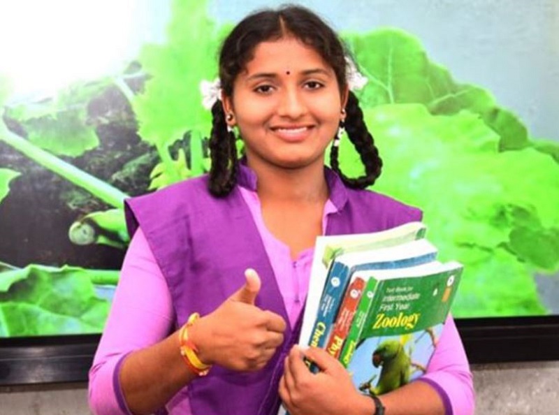 G Nirmala, a student of KGBV, Kurnool, topped AP's 1st Year Intermediate exam