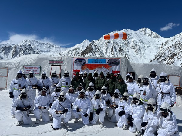 Defence Minister Rajnath Singh at Siachen Base camp