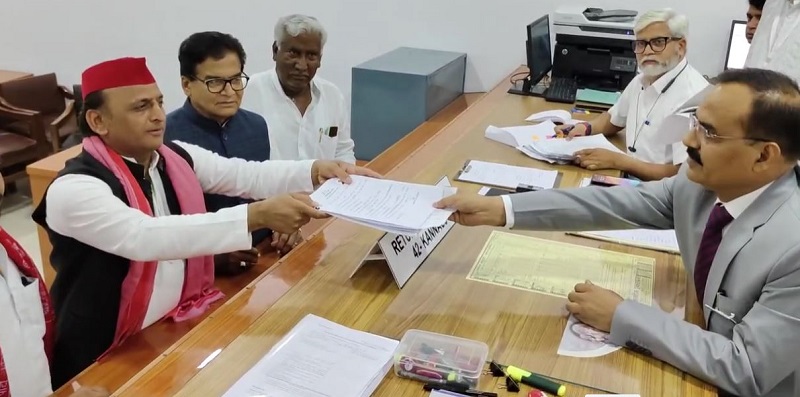 SP Chief Akhilesh Yadav files his LS nomination from Kannauj